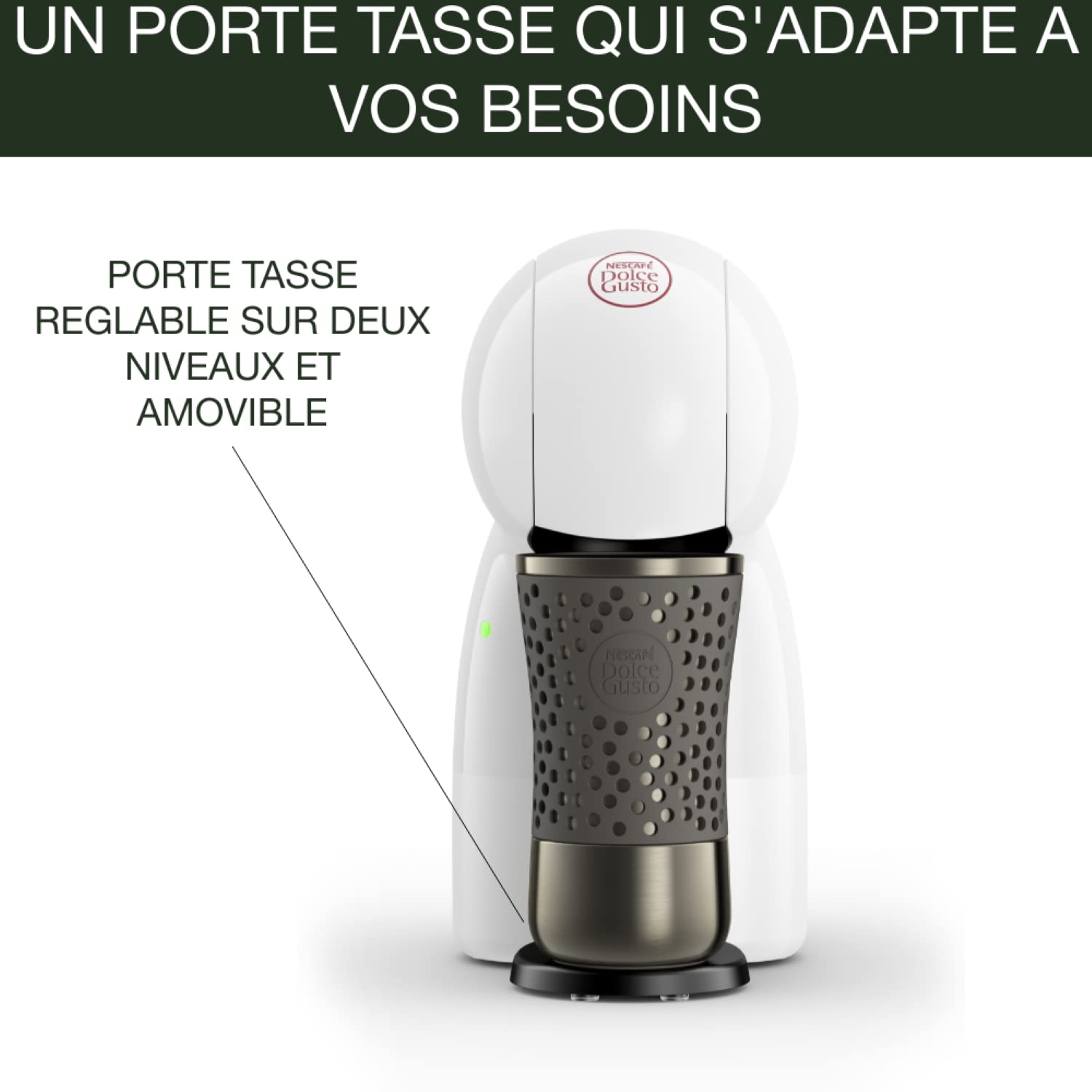 Machine à café capsules, 15 bars, Multi-boisson, Mode économie, Piccolo XS