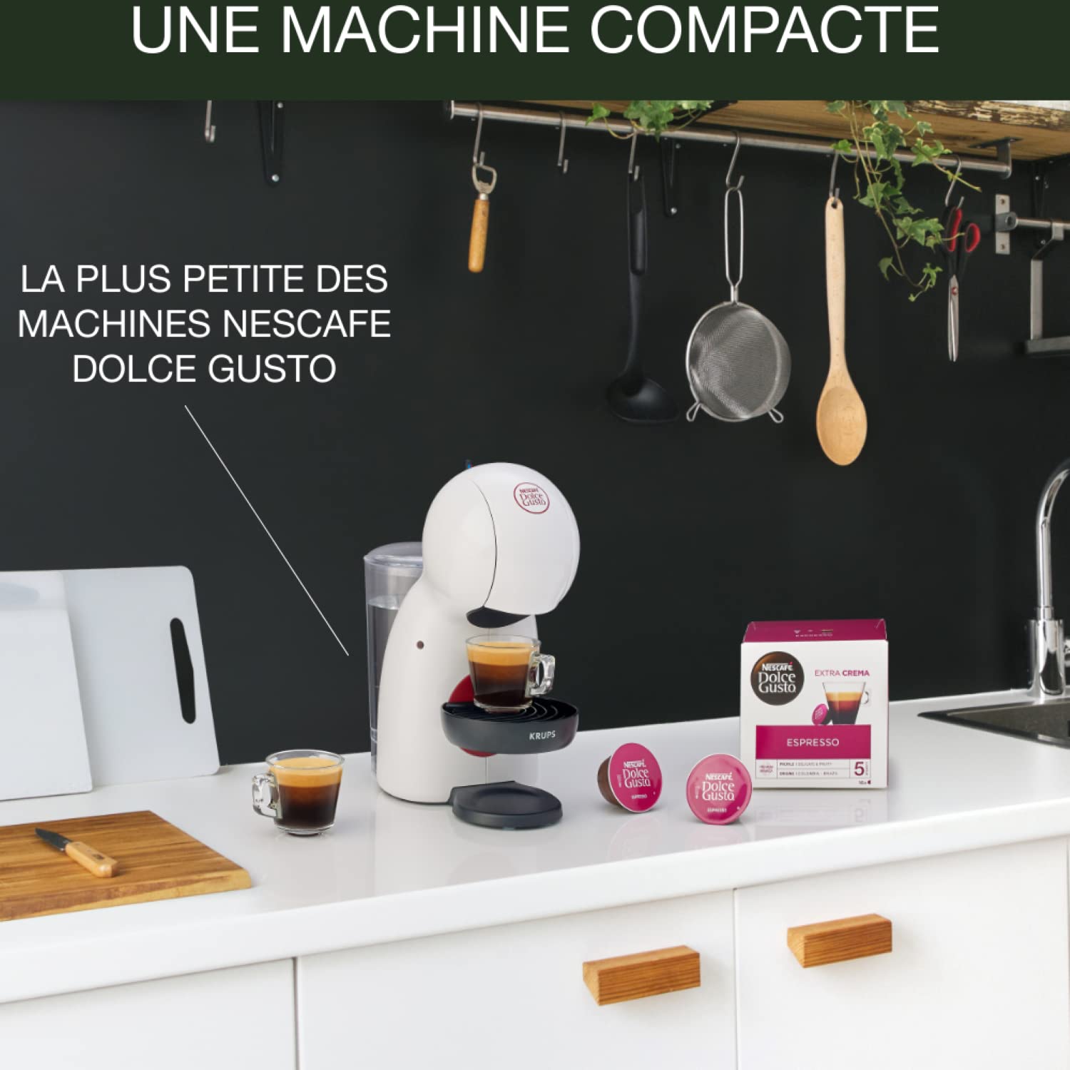 Machine à café capsules, 15 bars, Multi-boisson, Mode économie, Piccolo XS
