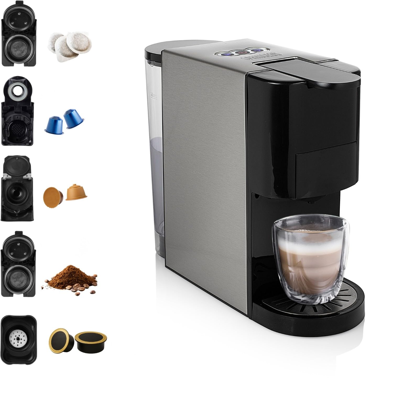 Machine à café - Multicapsules - 0,8 L - 1450 W