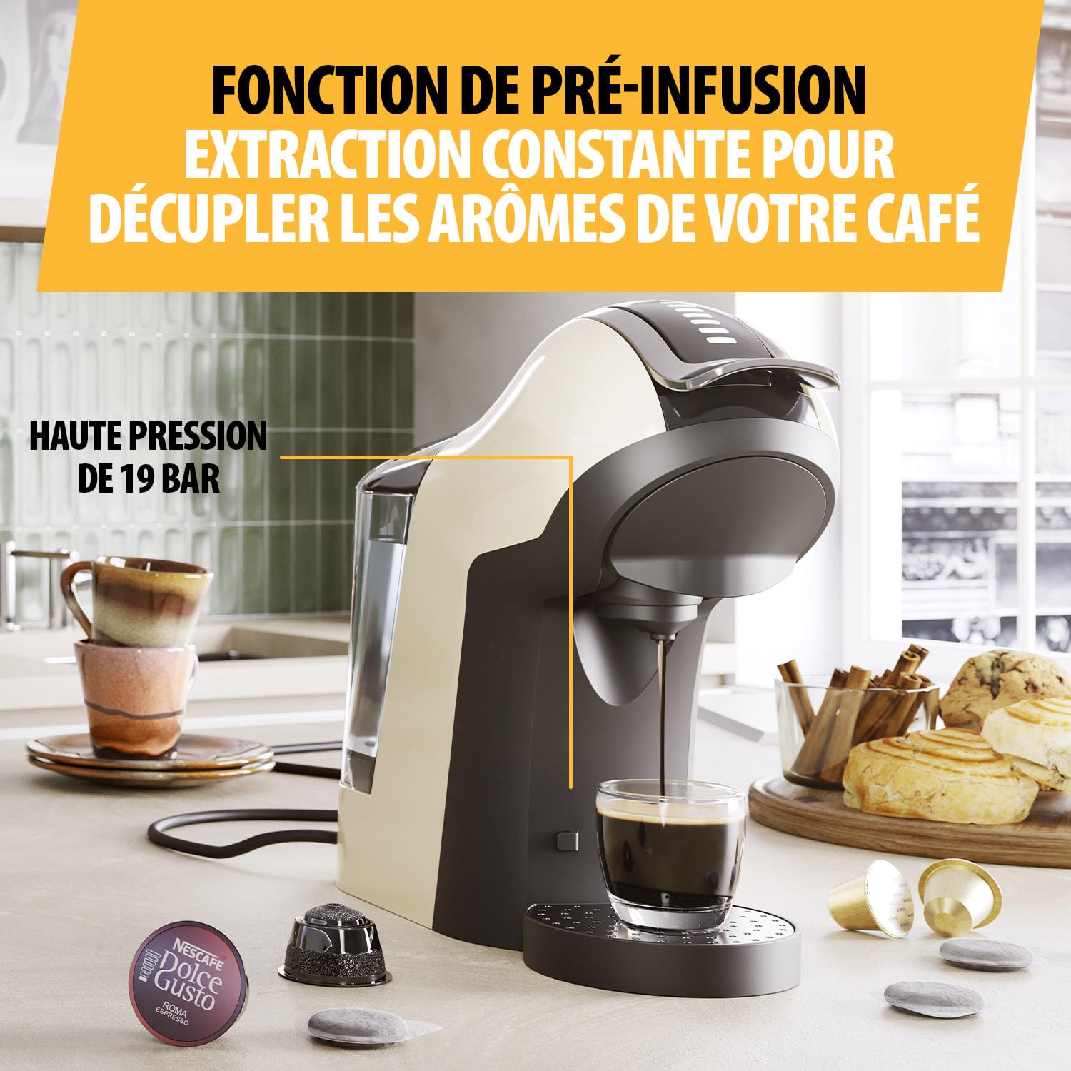 Machine à café Multi-Capsules 3-en-1 – 19 bars